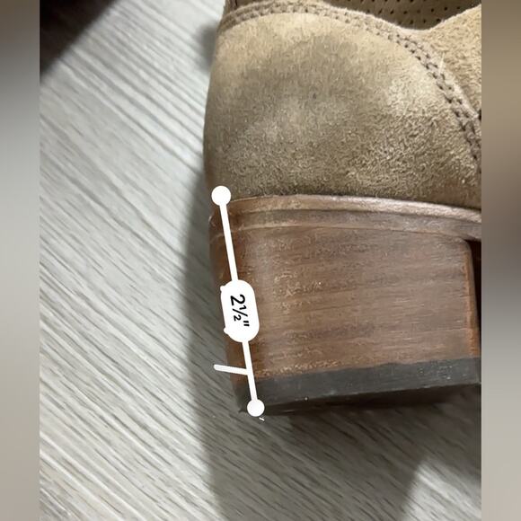 Donald J Pliner Willow Mid-Calf Leather Suede Taupe Boots Size 8.5 - Picture 8 of 8